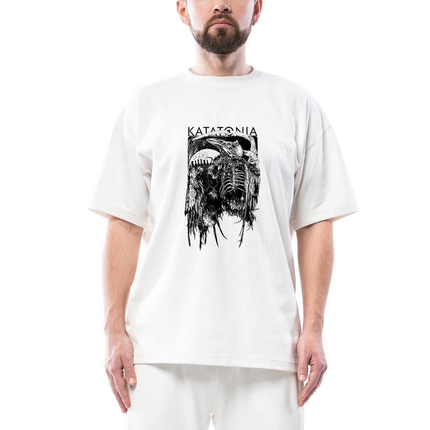 Katatonia Dead Eagle Oversize Beyaz Tişört