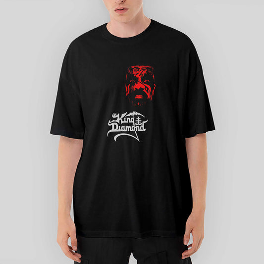 King Diamond Head Oversize Siyah Tişört