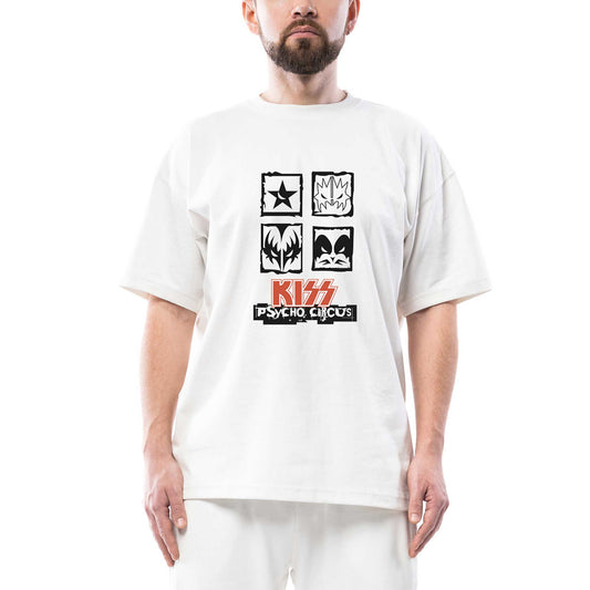 Kiss Psycho Circus Oversize Beyaz Tişört
