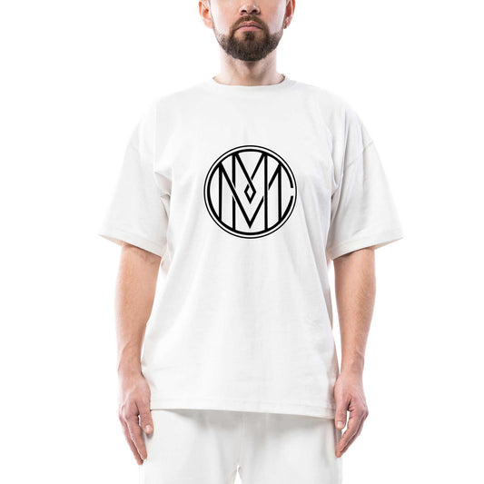 Marilyn Manson Circle Logo Oversize Beyaz Tişört