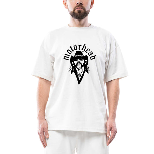 MotörHead Face Oversize Beyaz Tişört