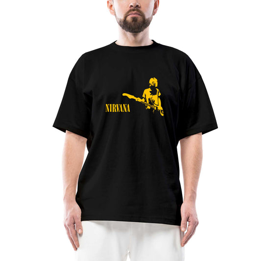 Nirvana Kurt Cobain Oversize Siyah Tişört