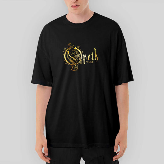 Opeth Logo Classic Oversize Siyah Tişört