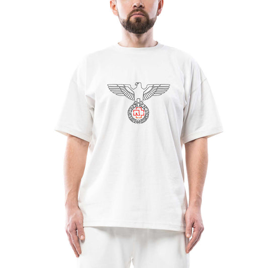 Rammstein Eagle Oversize Beyaz Tişört
