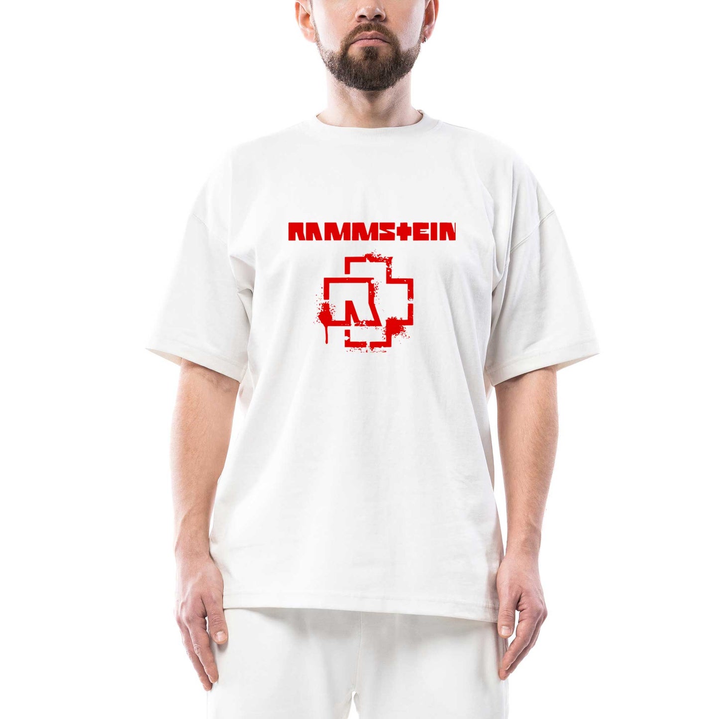 Rammstein Fly Oversize Beyaz Tişört
