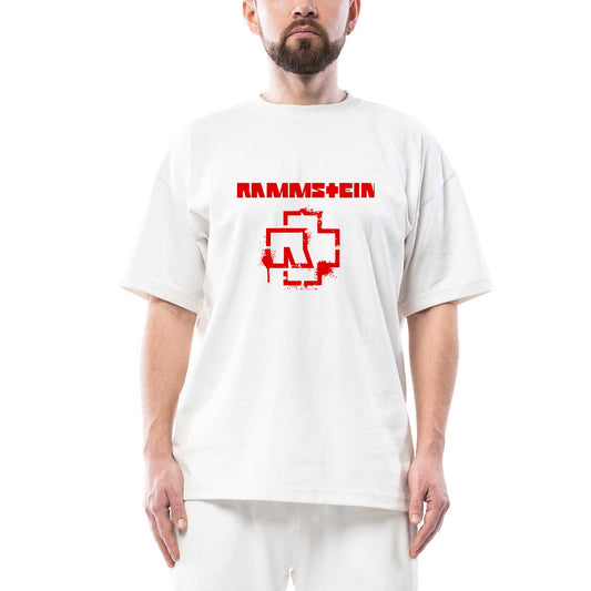 Rammstein Fly Oversize Beyaz Tişört