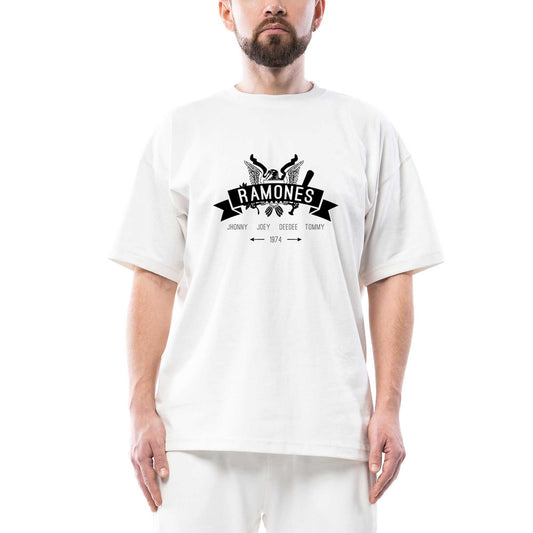 Ramones 1974 Oversize Beyaz Tişört