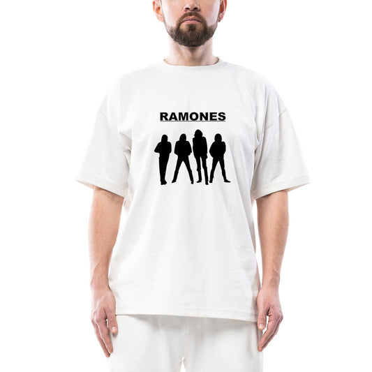 Ramones Group Oversize Beyaz Tişört