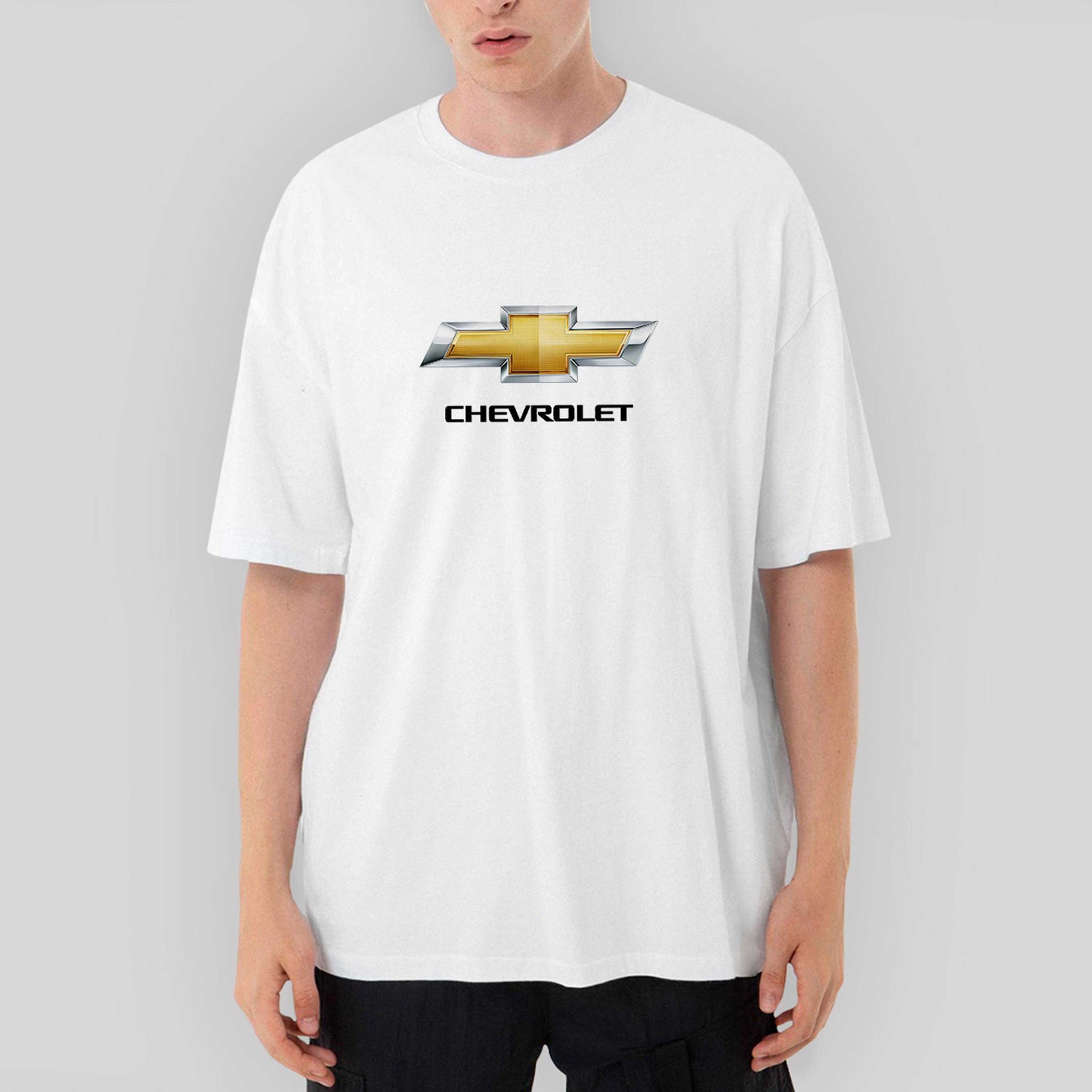Chevrolet Logo Oversize Beyaz Tişört