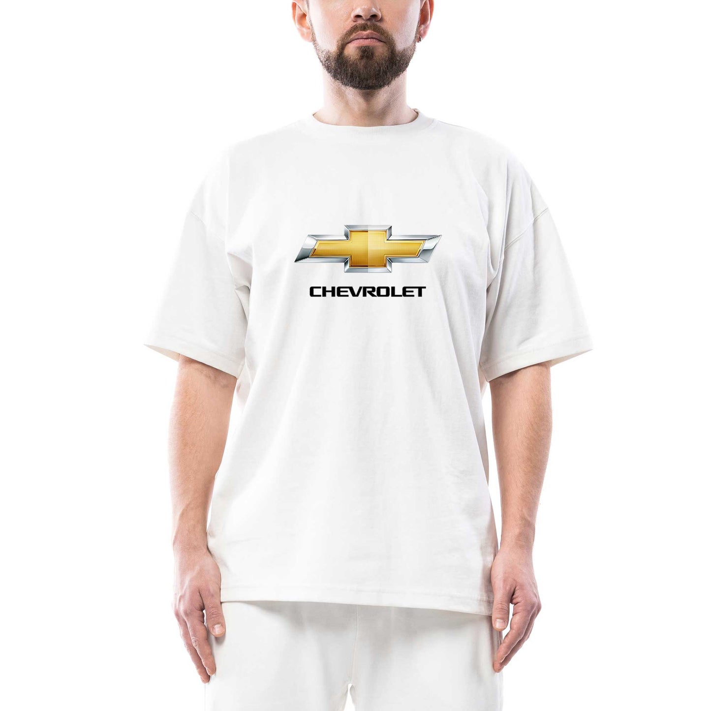 Chevrolet Logo Oversize Beyaz Tişört