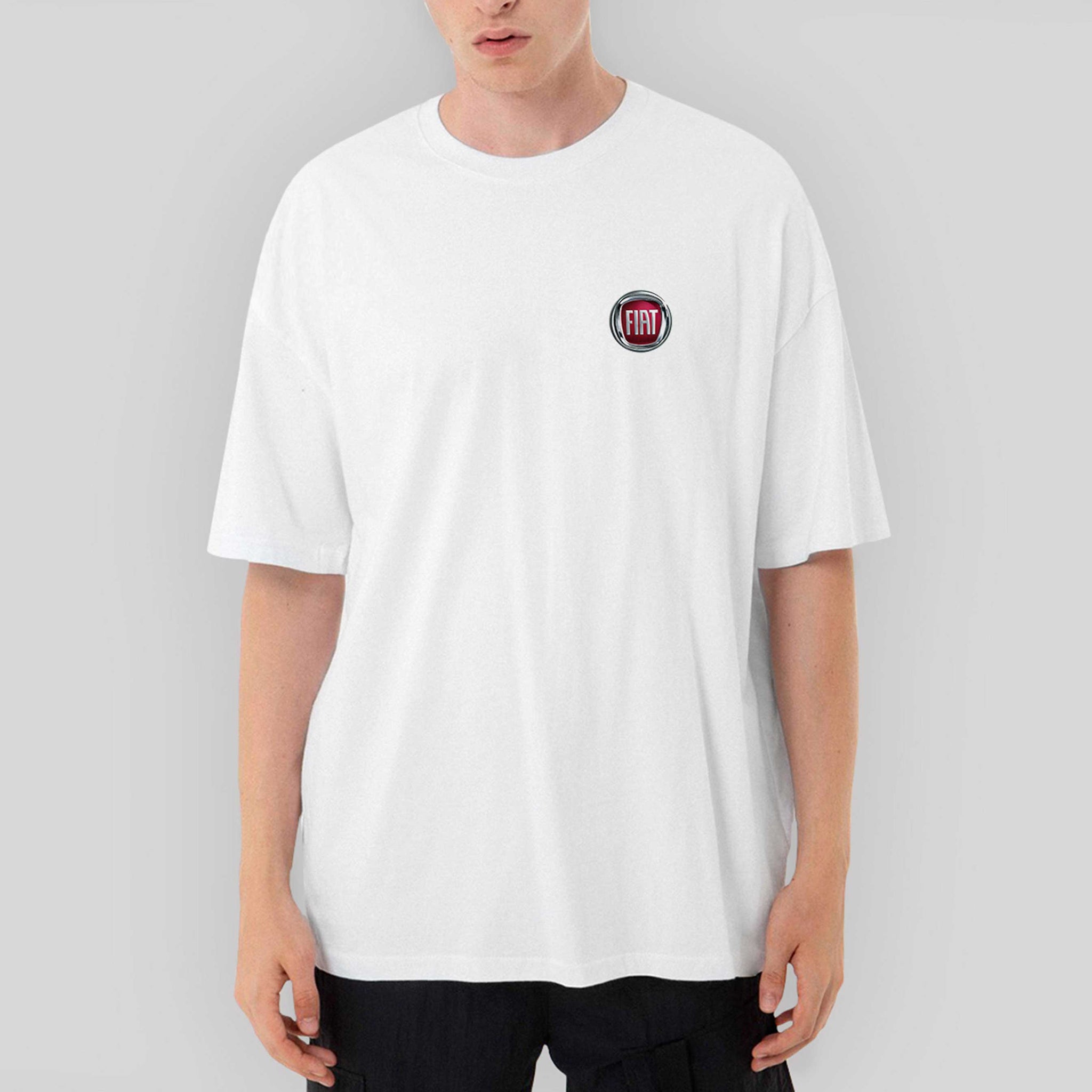 Fiat Logo Oversize Beyaz Tişört