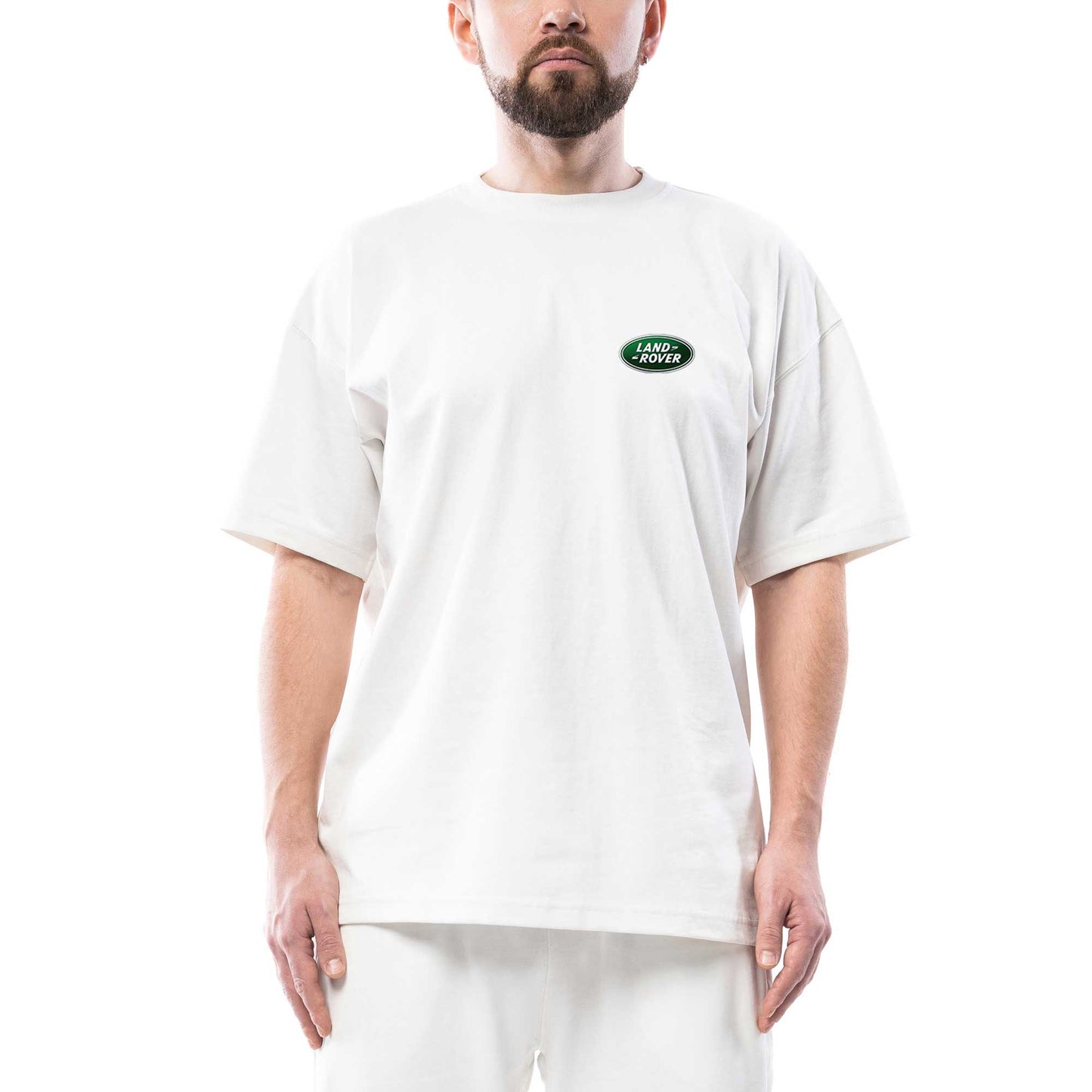Land Rover Logo Oversize Beyaz Tişört