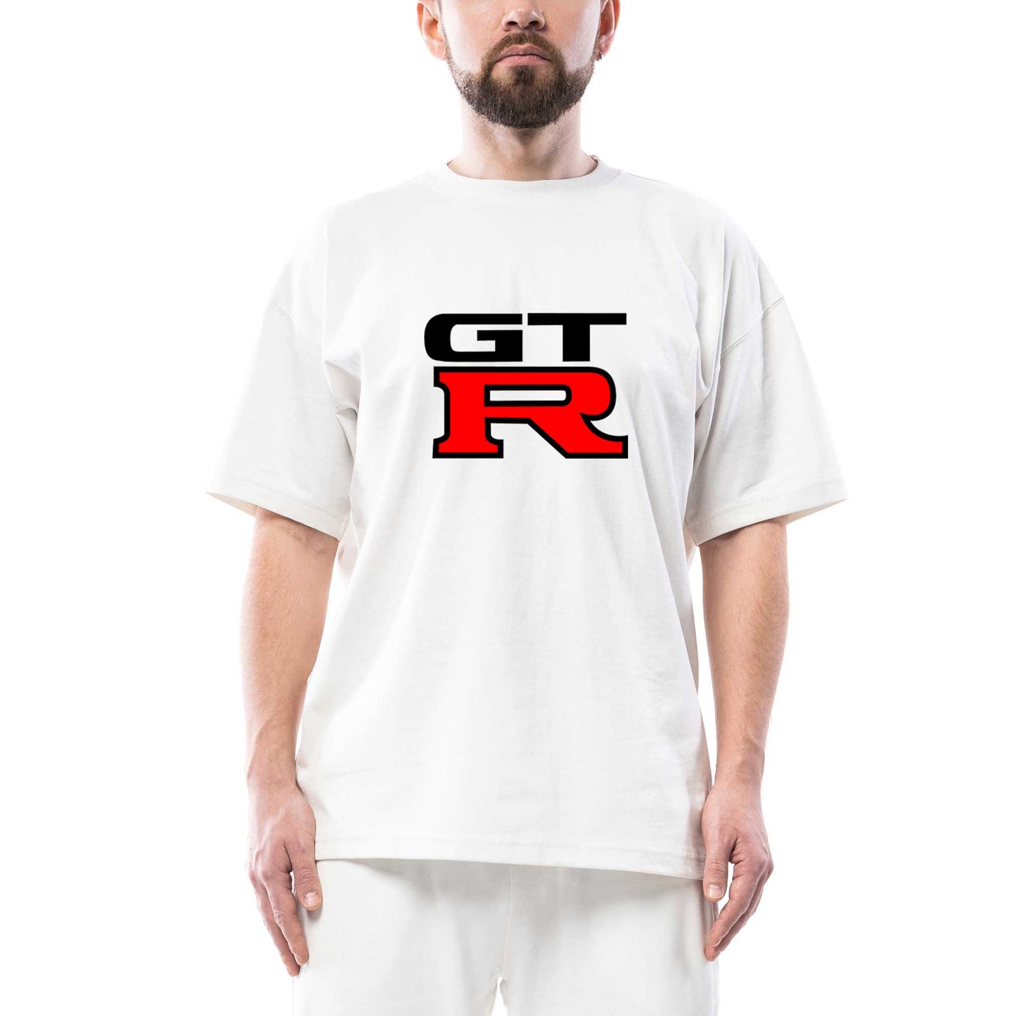 Nissan GTR Logo Oversize Beyaz Tişört