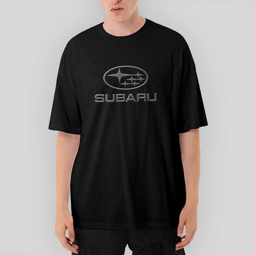 Subaru Carbon Fiber Oversize Siyah Tişört