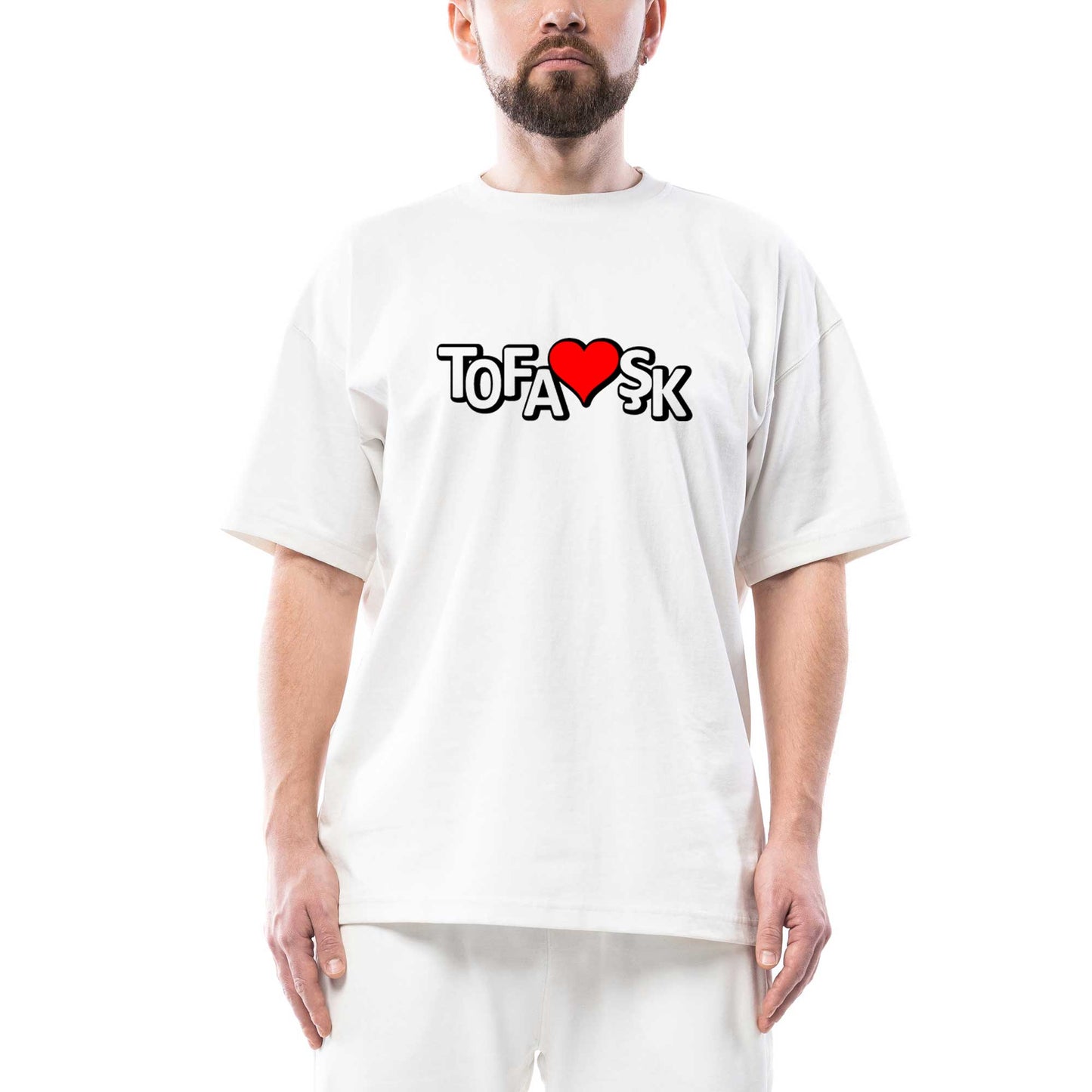 Tofaş Tofaşk Oversize Beyaz Tişört
