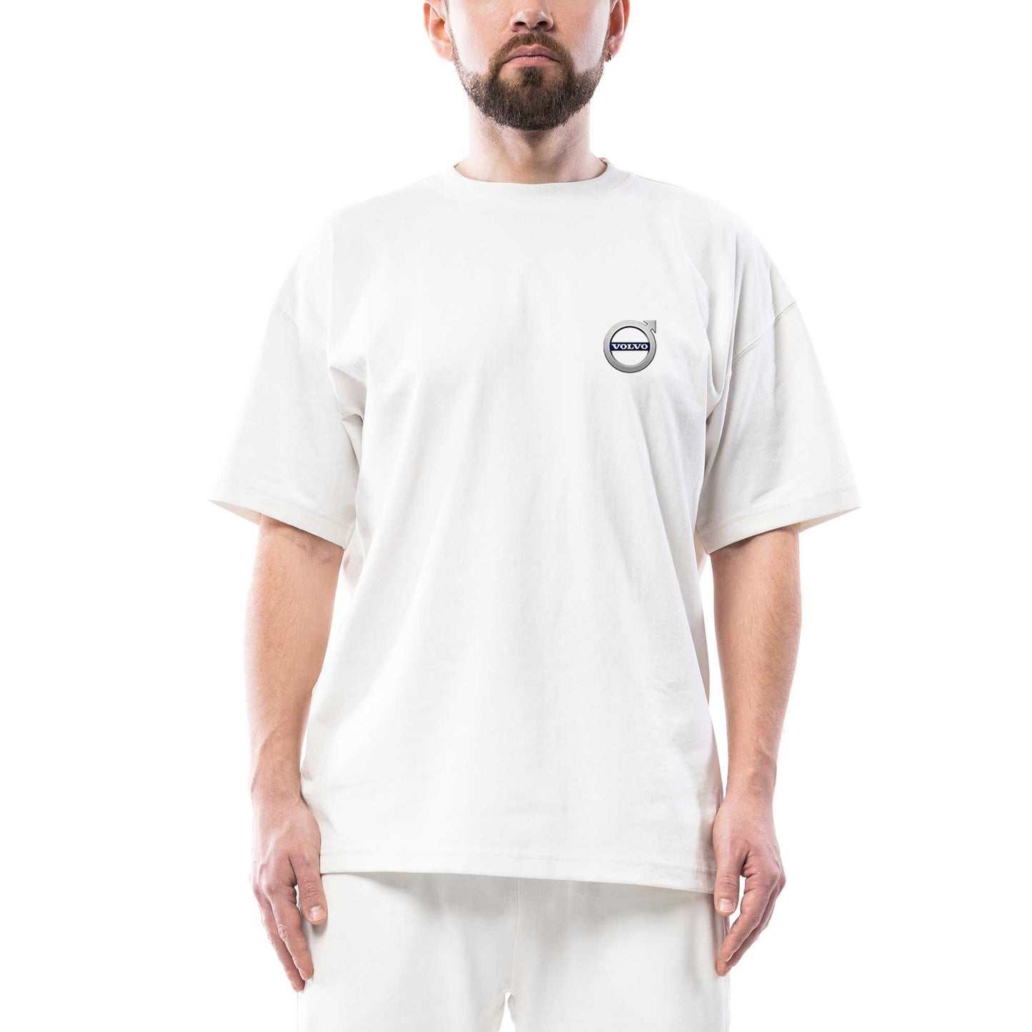 Volvo Logo Oversize Beyaz Tişört