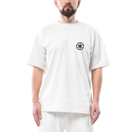 Yamaha Logo Oversize Beyaz Tişört