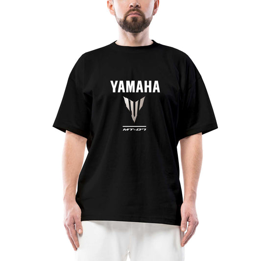 Yamaha MT07 Logo Oversize Siyah Tişört