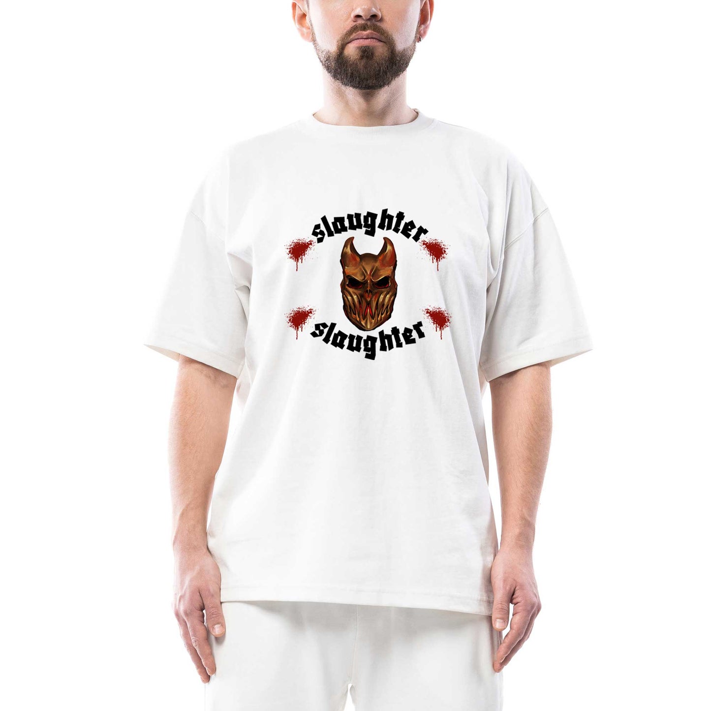 Slaughter To Prevail Chronic Slaughter Oversize Beyaz Tişört