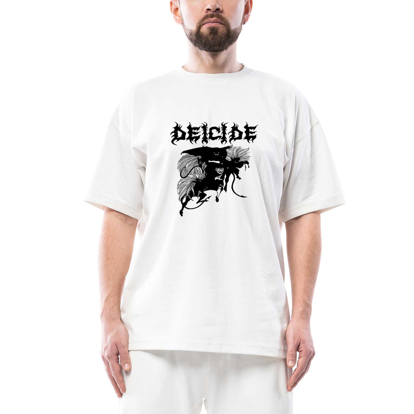 Deicide Band Metal Slayer Oversize Beyaz Tişört