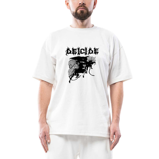 Deicide Band Metal Slayer Oversize Beyaz Tişört