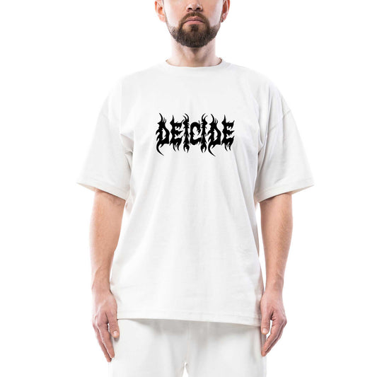 Deicide Logo Oversize Beyaz Tişört