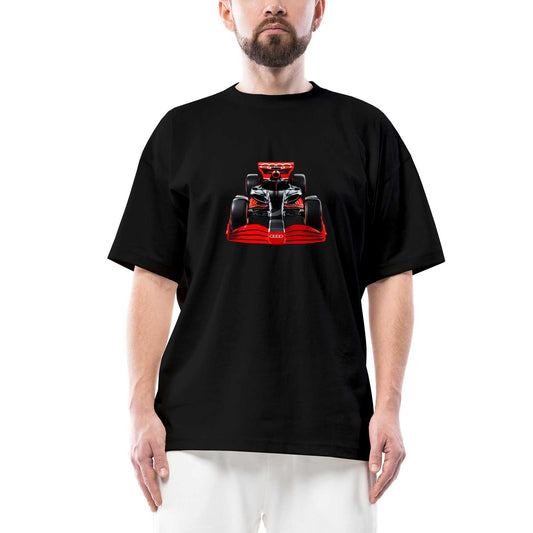 F1 Audi Formula Oversize Siyah Tişört