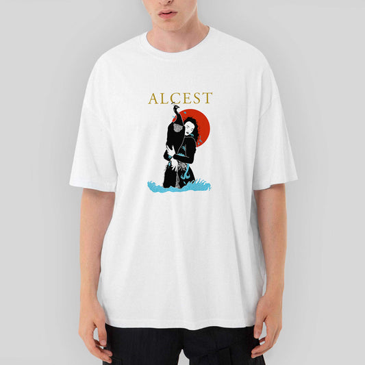 Alcest İllustrator Oversize Beyaz Tişört