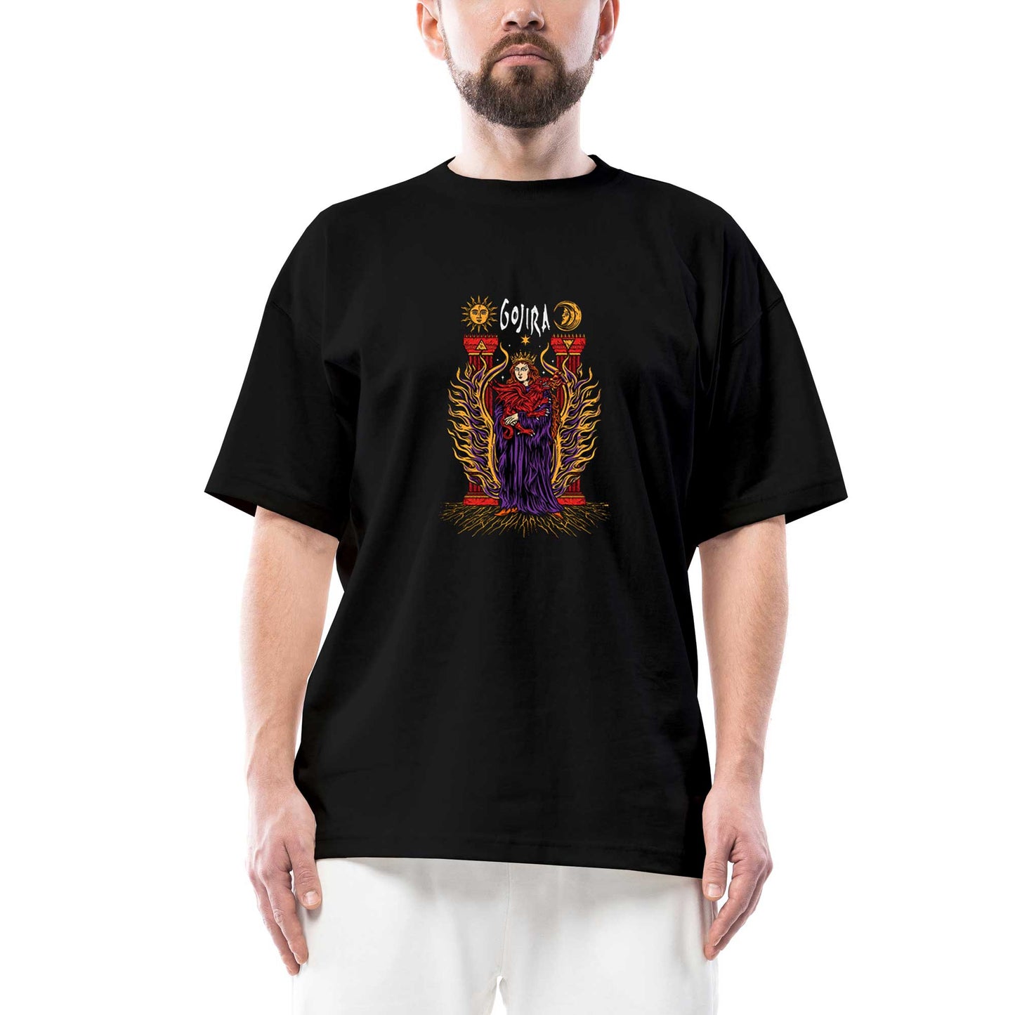 Gojira İllustrator Oversize Siyah Tişört