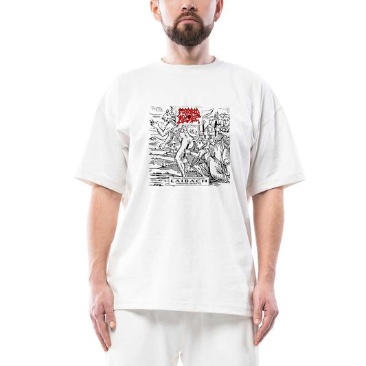 Morbid Angel Laibach Remixes Oversize Beyaz Tişört