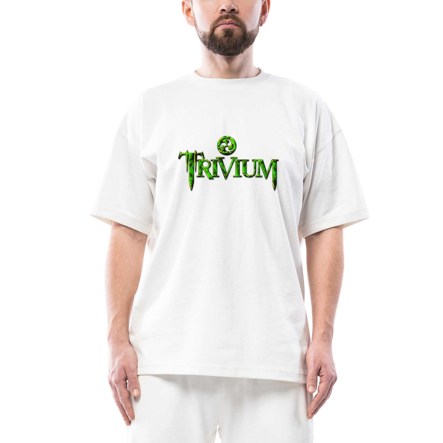 Trivium Logo Oversize Beyaz Tişört