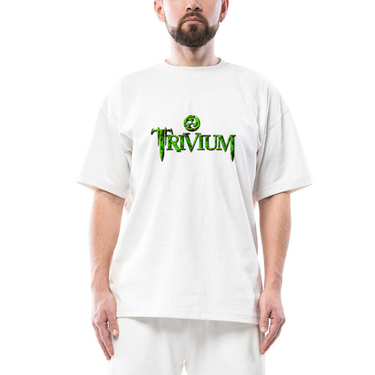 Trivium Logo Oversize Beyaz Tişört