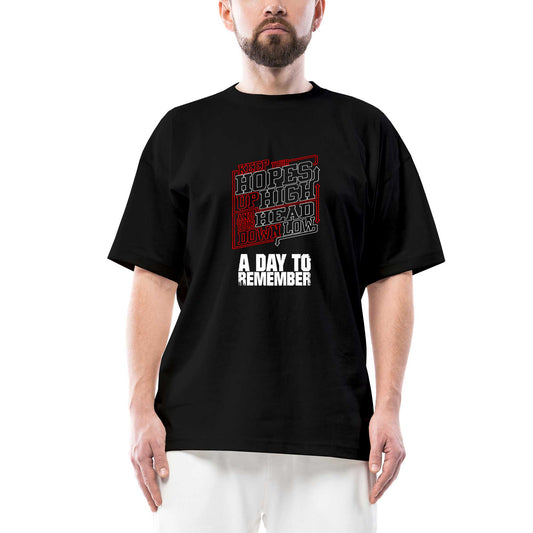 A Day Remember Keep Your Oversize Siyah Tişört