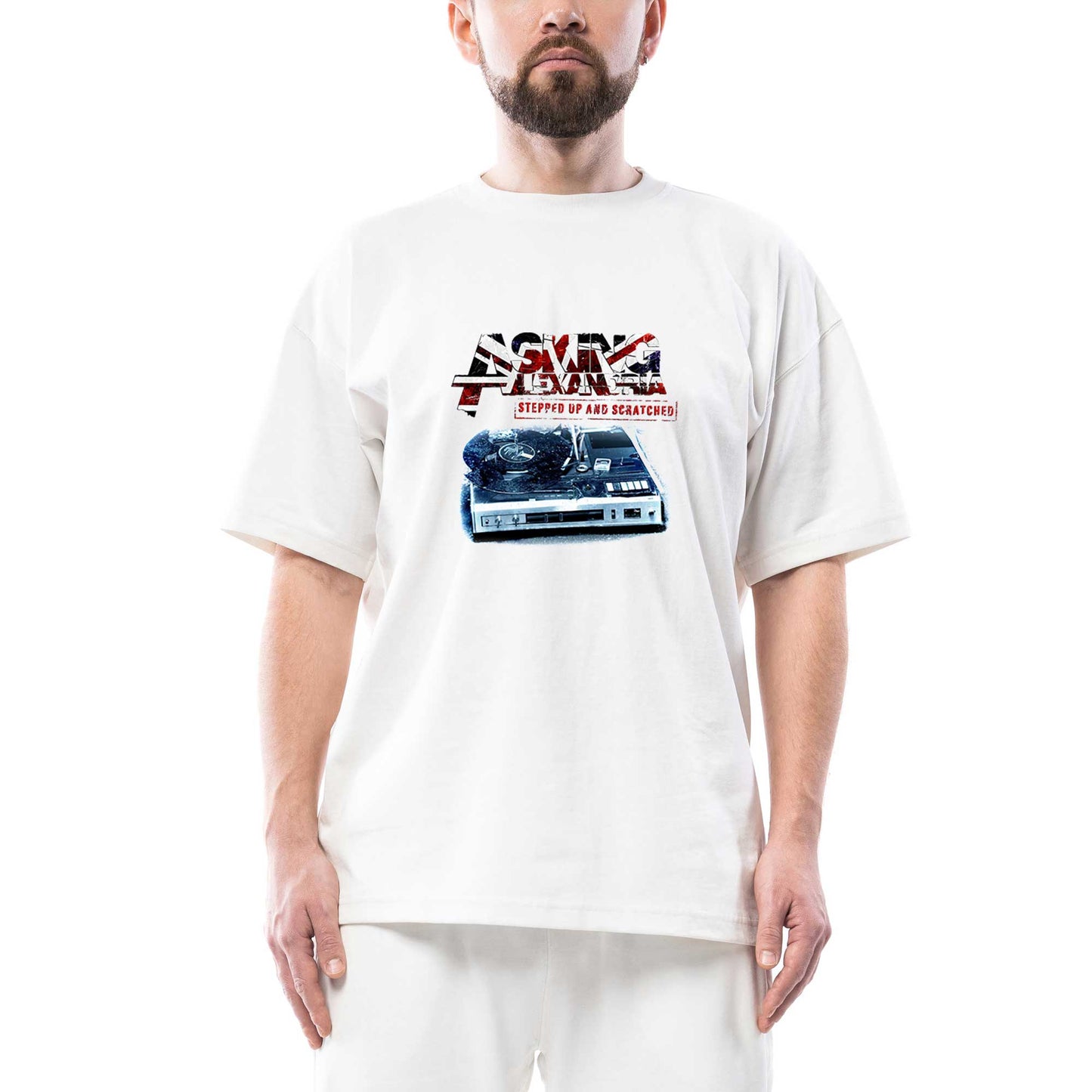 Asking Alexandria Stepped Up And Scratched Oversize Beyaz Tişört