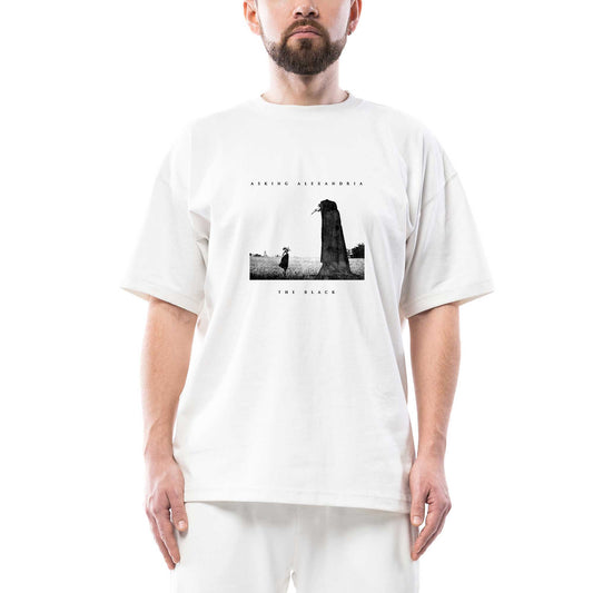 Asking Alexandria The Black Oversize Beyaz Tişört