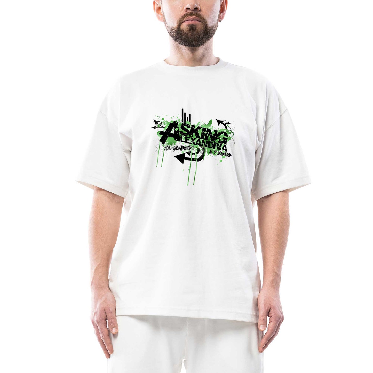 Asking Alexandria You Scared Oversize Beyaz Tişört