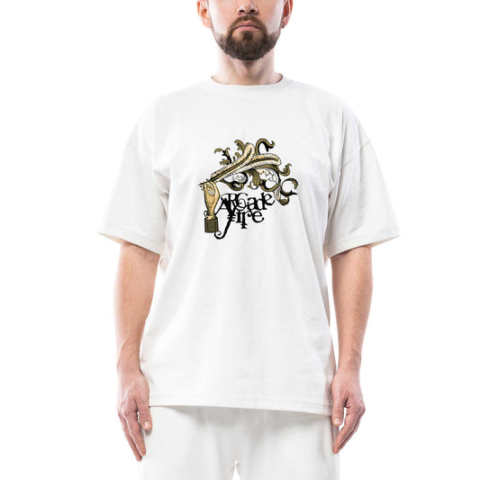 Arcade Fire Funeral Classic Oversize Beyaz Tişört