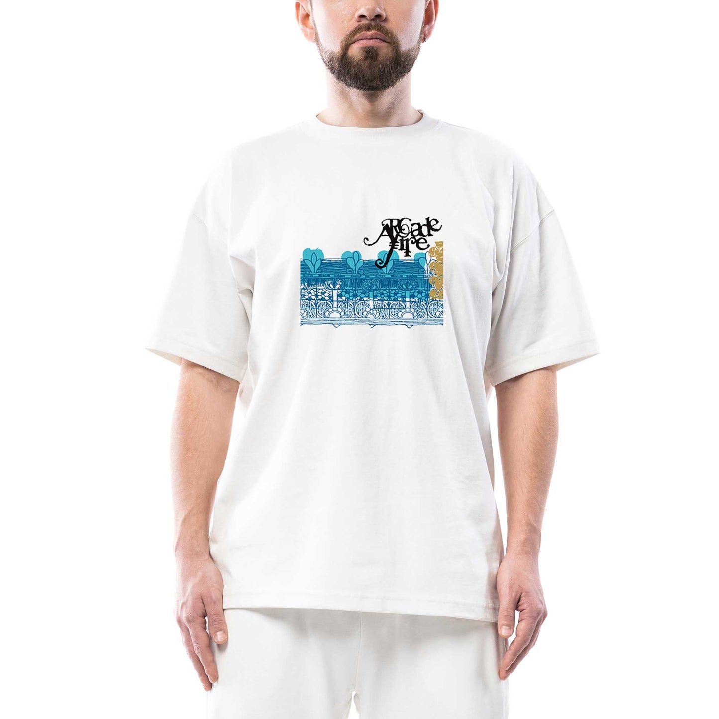 Arcade Fire Arcade Fire Oversize Beyaz Tişört