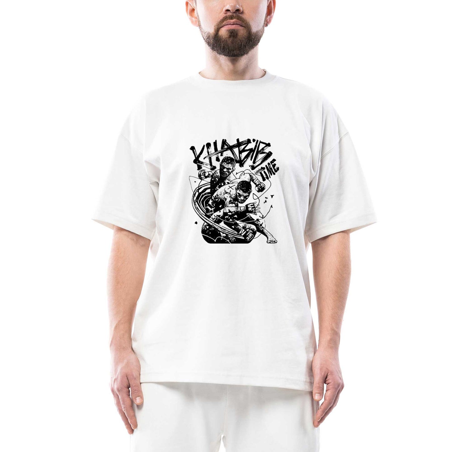 Khabib Nurmagomedov UFC Classic Oversize Beyaz Tişört