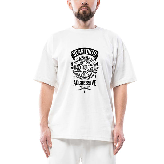 Beartooth Aggressive Oversize Beyaz Tişört