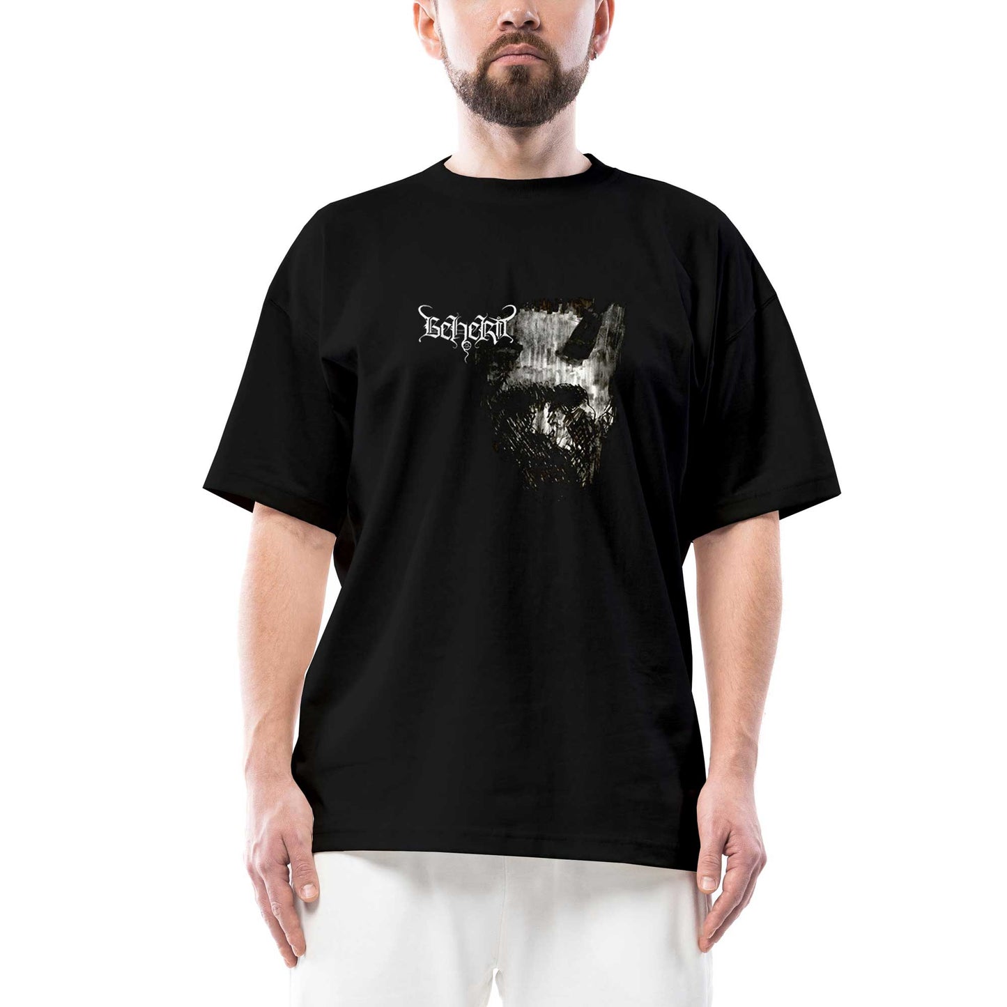 Beherit Bardo Exist Oversize Siyah Tişört