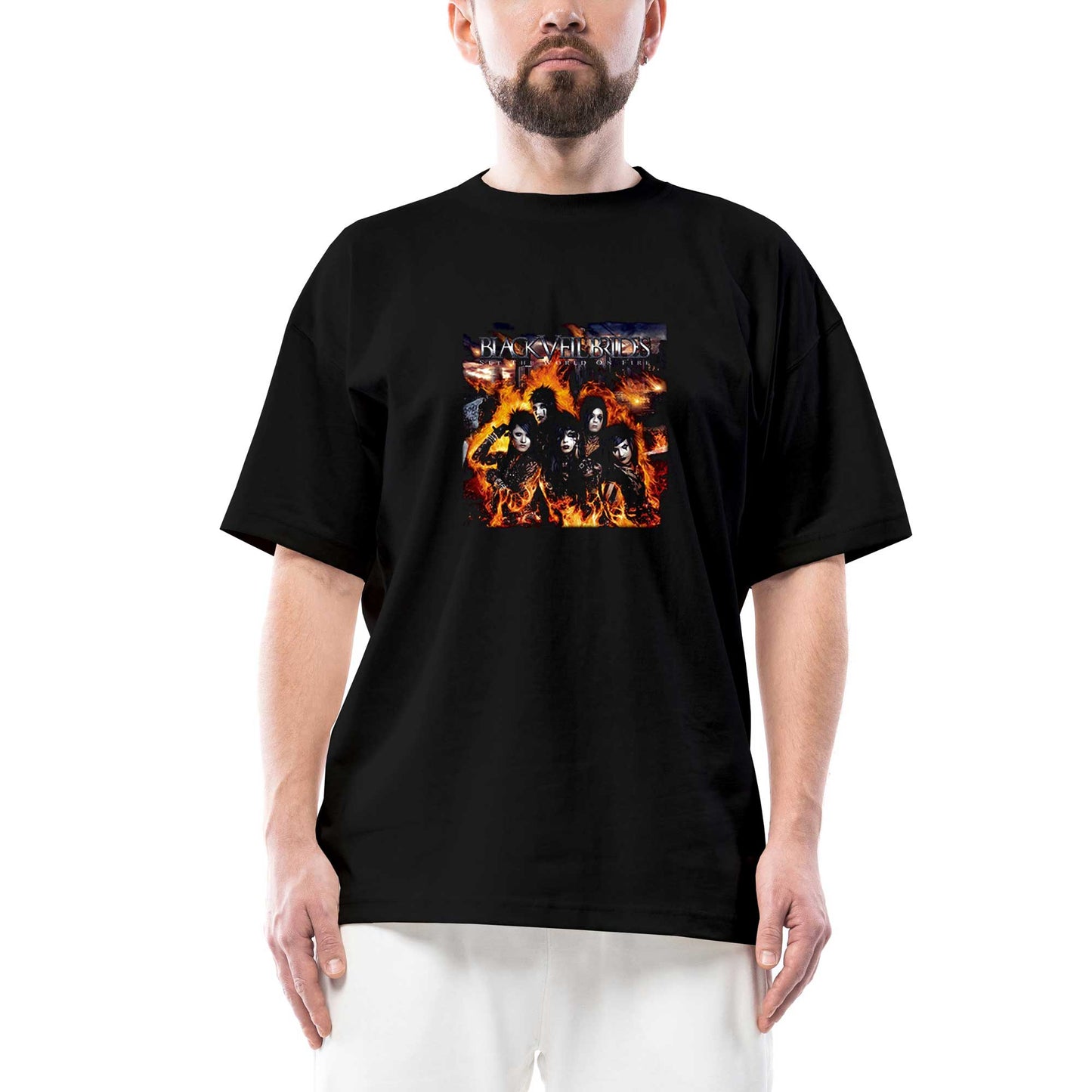 Black Veil Brides Set the World On Fire Oversize Siyah Tişört