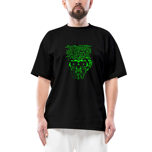 Brutal Truth Graphic Oversize Siyah Tişört