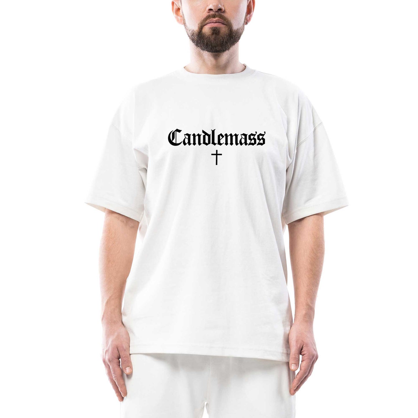Candlemass Classic Oversize Beyaz Tişört