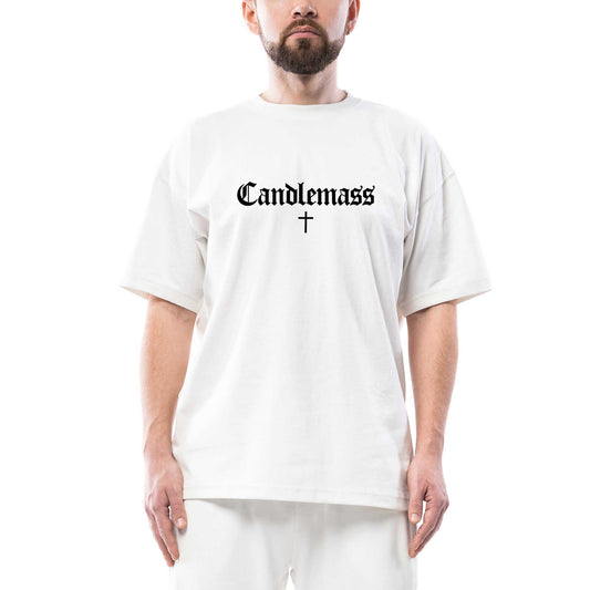 Candlemass Classic Oversize Beyaz Tişört