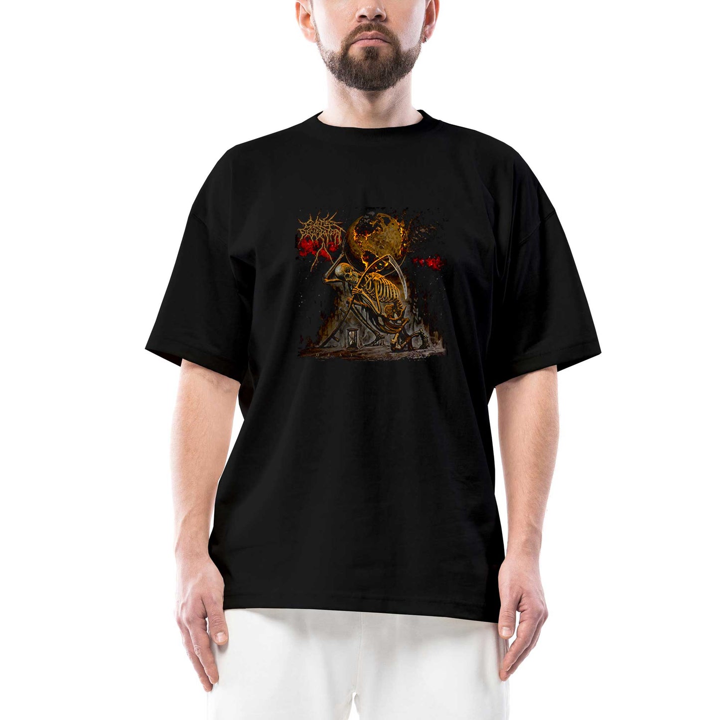 Cattle Decapitation Death Atlas Oversize Siyah Tişört