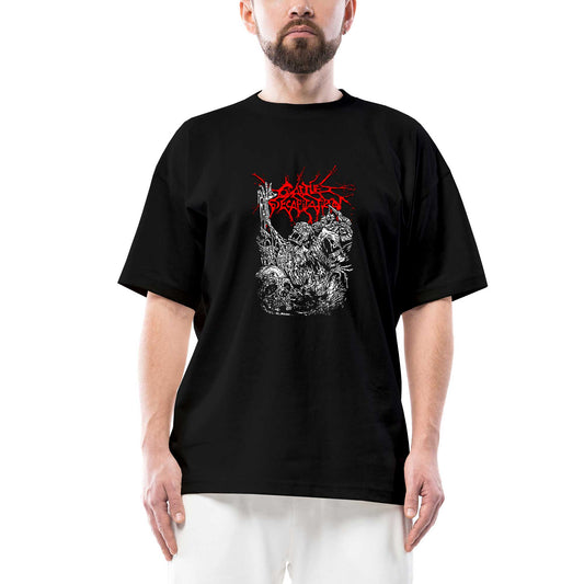 Cattle Decapitation Design Classic Oversize Siyah Tişört
