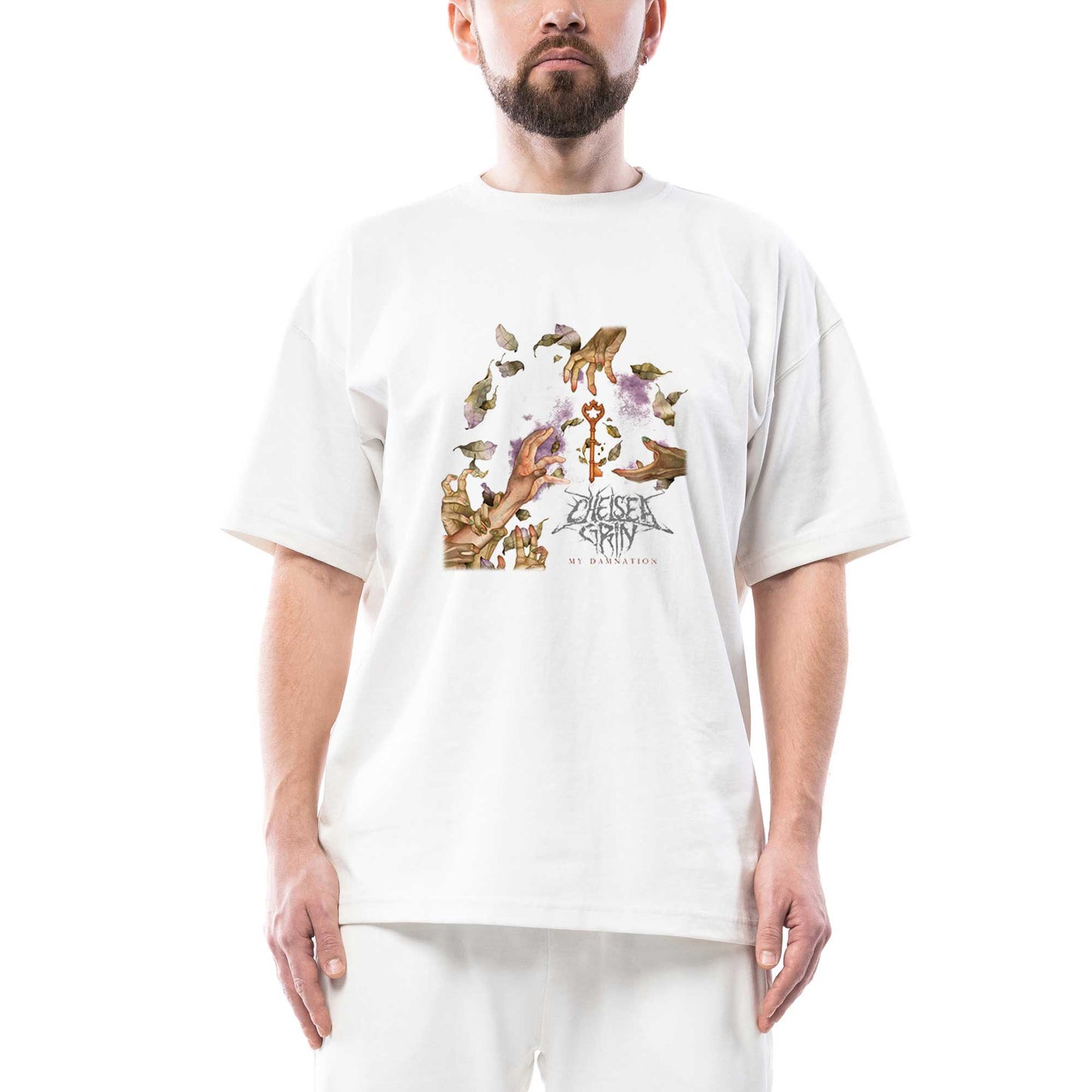 Chelsea Grin My DamnatIron Oversize Beyaz Tişört