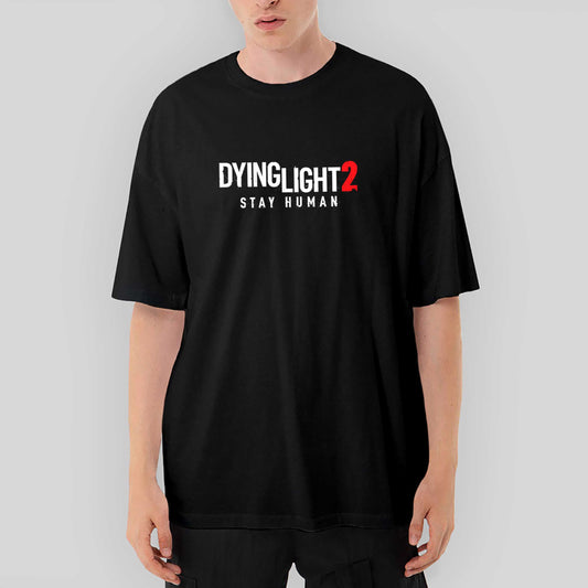 Dying Light Logo Oversize Siyah Tişört