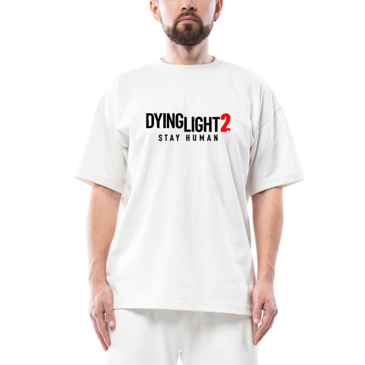 Dying Light 2 Logo Oversize Beyaz Tişört
